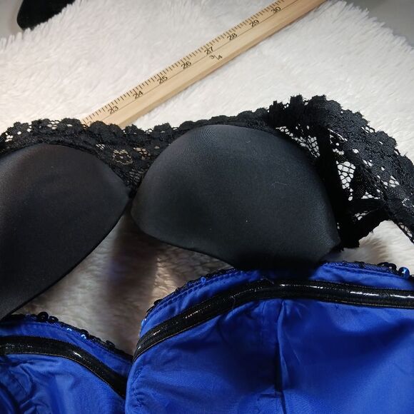 Masquerade Women's 11/12 Blue Sequined Ballerina Midi Dress. Lined. Fits 36C.... - Picture 10 of 12